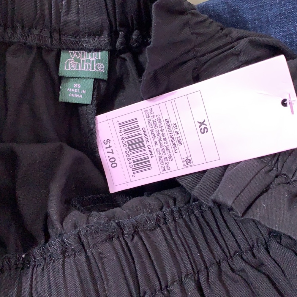 Black High Rise Paper Bag Shorts - Wild Fable - Picture 8 of 8